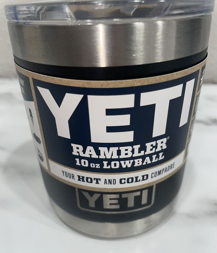Yeti 10oz Vacuum Insulated Stainless Steel & Black Lowball Rambler with Lid - Picture 6 of 7