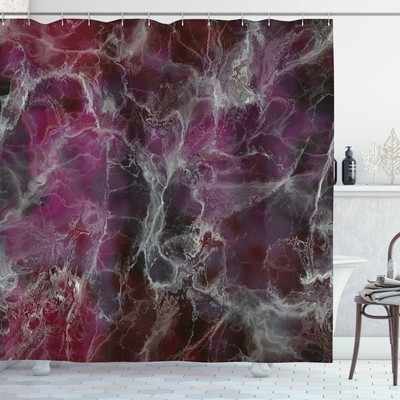 Marble Shower Curtain Psychedelic Dark Cloudy Print for Bathroom