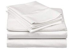 True Luxury 1000-Thread-Count 100 Egyptian Cotton Sheets, 4-Pc King White new