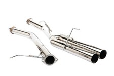 ISR Performance 4" EP Straight Pipes Dual Tip Exhaust for Nissan S13 240sx 89-94
