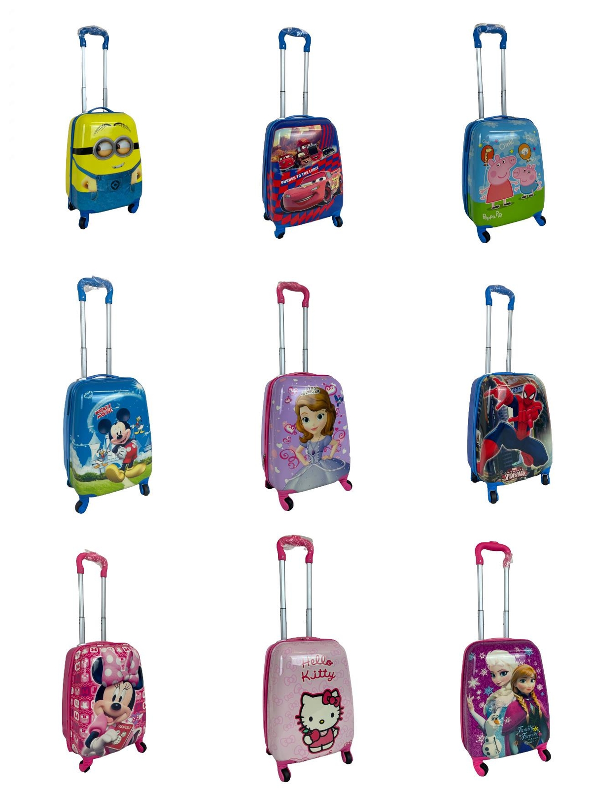 Hard Shell Kids Character Holiday Luggage 4 Wheels Trolley Suitcase