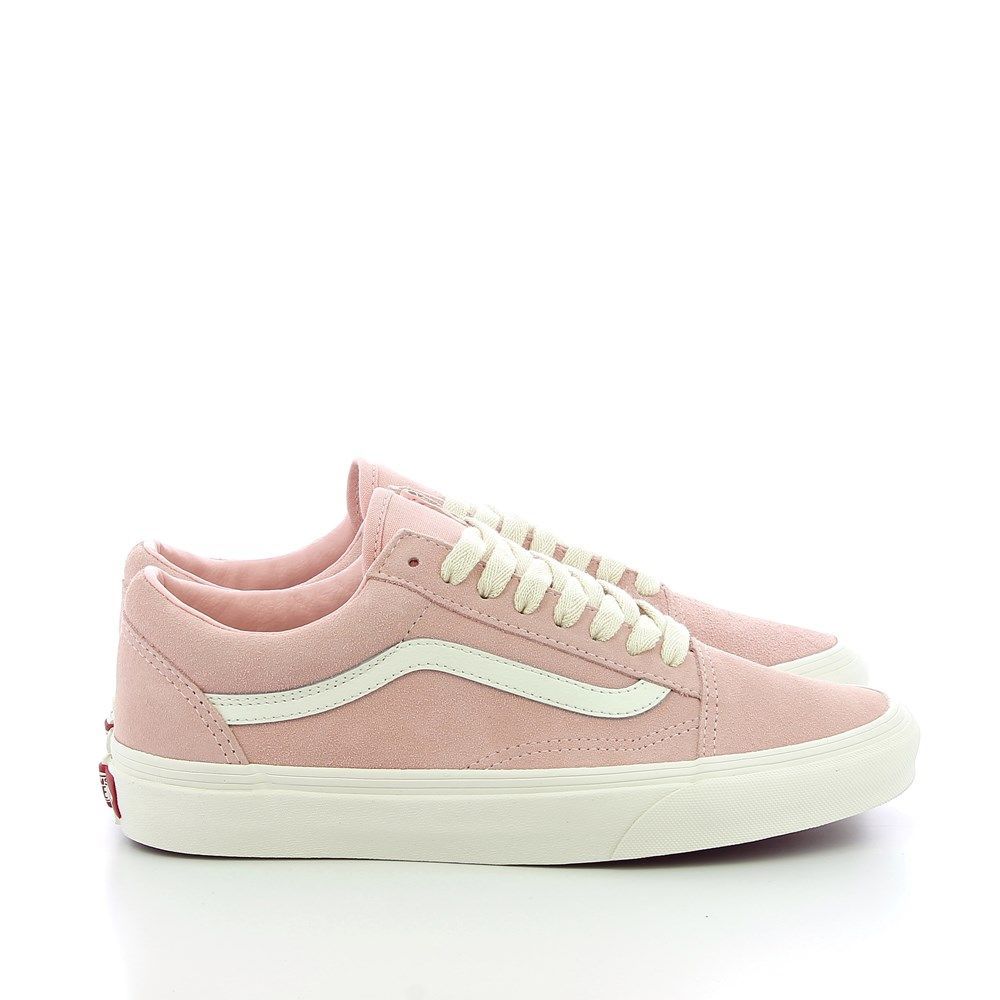 baby pink and white vans