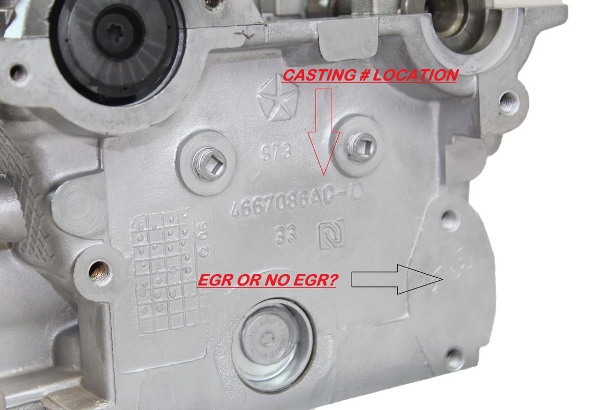 Chrysler 2.4 DOHC Cylinder Head PT Cruiser Neon Caravan