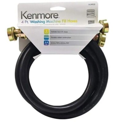#ad #ad Kenmore 59025 4#x27; Rubber Universal Washing Machine Hose 2 Pack Polyester $15.47