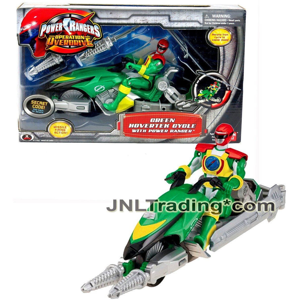 Coleman Rangerscop 3機能探検おもちゃ Year 2006 Power Rangers Operation Overdrive HOVERTEK CYCLE