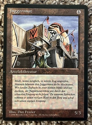 German Juggernaut Revised FBB Foreign Black Border MTG LP Lightly