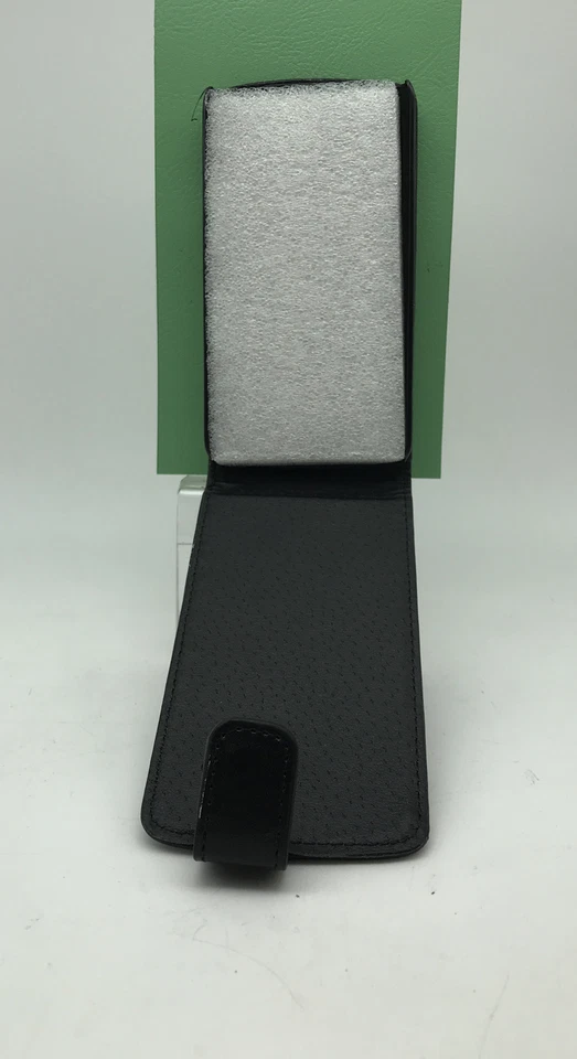 Cover case a FLIP Verticale per LG NEXUS 4 Rigida Nera Pelle - Immagine 3 di 4