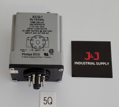 *PREOWNED* Philips ECG RLY4143L Time Delay 1-180 Sec DPDT 10A 240Vac + Warranty!