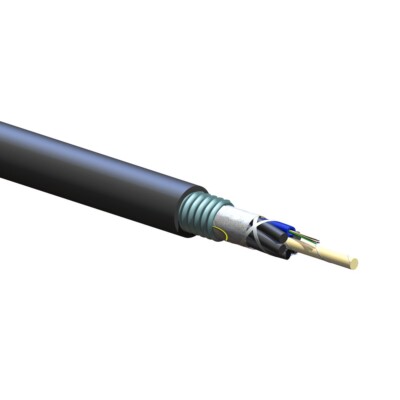 100' 006TUC-T4180D20 Single-Armored 6 Fiber Multimode (OM3) Gel-Free Cable