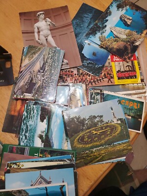 Vintage Italy, Paris, Venezuela, London Postcards From 1960s-70s Lot Of 100+