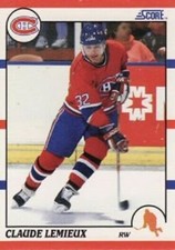 1990 SCORE NHL HOCKEY Trading Card #111 -- Claude Lemieux, Montreal Canadiens