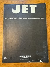Jet Sheet Music 1949 Piano Uke Bennie Benjamin George Weiss Harry Revel Vintage