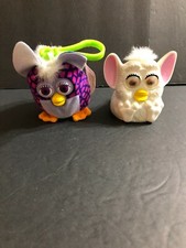 FURBY Keychain Backpack Clip McDonald's Happy Meal Toy 2000  1998 White Furby