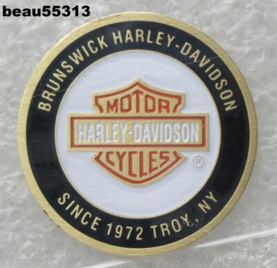 #ad ⭐BRUNSWICK TROY NEW YORK HARLEY DAVIDSON DEALER OIL STICK DIP DOT $8.99