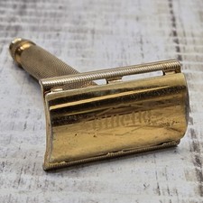 Vintage Gilette Gold Tone Safety Razor