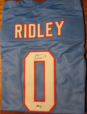 Calvin Ridley autographed custom Houston Oilers throwback jersey - Beckett