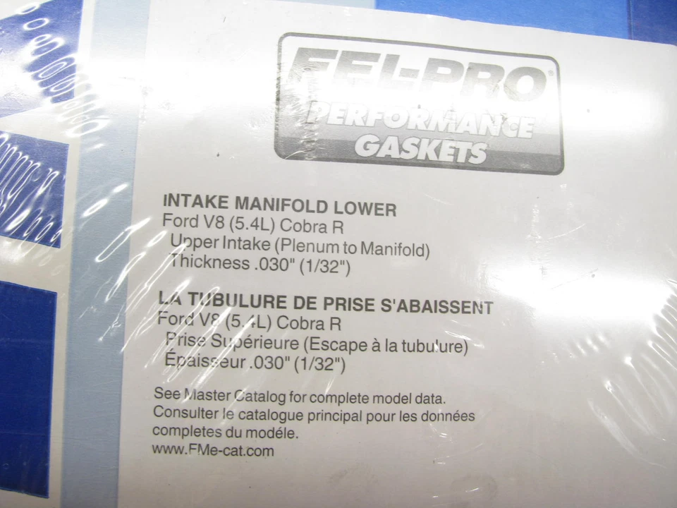 Juego de juntas inferiores colector de admisión Fel-pro 1343 para Ford Mustang Cobra R 2007-2009 Foto 2 de 3