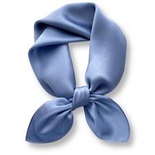 Solid Color Mulberry Silk Scarf - Lightweight 26" Square Neckerchief for Wome...