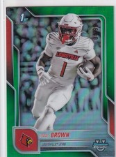 2025 Bowman University Chrome - Isaac Brown #32 Green Refractor /99 (RC)