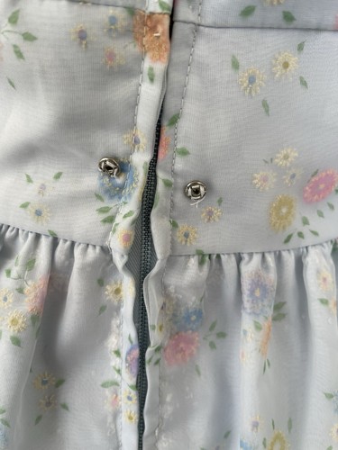 Vtg 70s Sheer Floral Chiffon Maxi Dress Gunne Sax STYLE Prairie Bridgerton READ - Picture 5 of 24