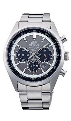 ORIENT Neo 70's Solar Panda Chronograph WV0011TX Dark Gray JDM Watch JAPAN