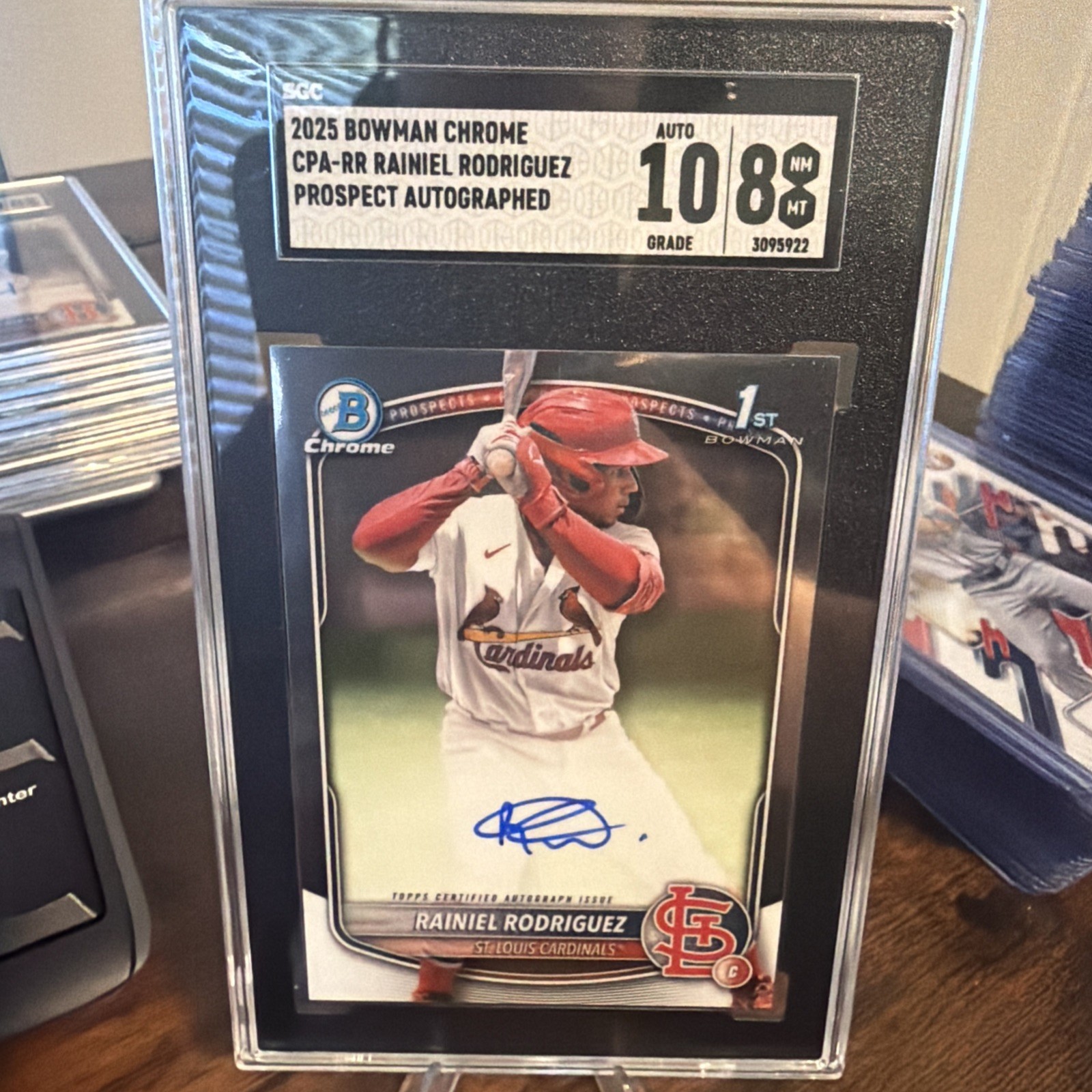 2025 Bowman Chrome Rainiel Rodriguez Cardinals 1st Auto