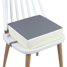 Booster Seat Toddler Kitchen Chair Waterproof PU Cushion Dual Straps Portable