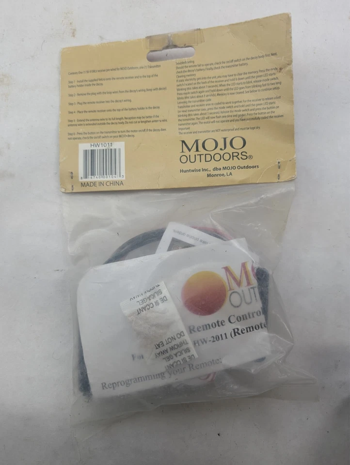 Mojo Outdoors Remote Control Kit HW1011 Pre-Wired New Sealed - Image 4 of 4