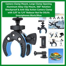 360  Rotation Aluminum Alloy Camera Clamp Mount - Shockproof  Anti-Slip Design