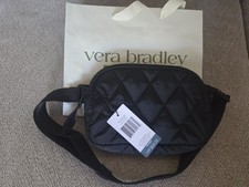 Vera Bradley Ultralight Essential Mini Belt Bag Black Wallet Moonless Night NWT 