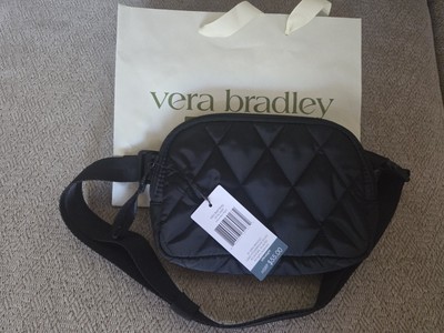 Vera Bradley Ultralight Essential Mini Belt Bag Black Wallet Moonless Night NWT 