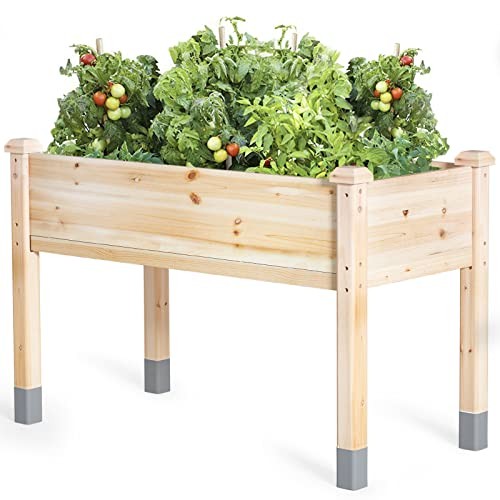 Wooden Raised Garden Bed with Legs, Elevated Reinforced Large 48”L X 24”W - Picture 5 of 7