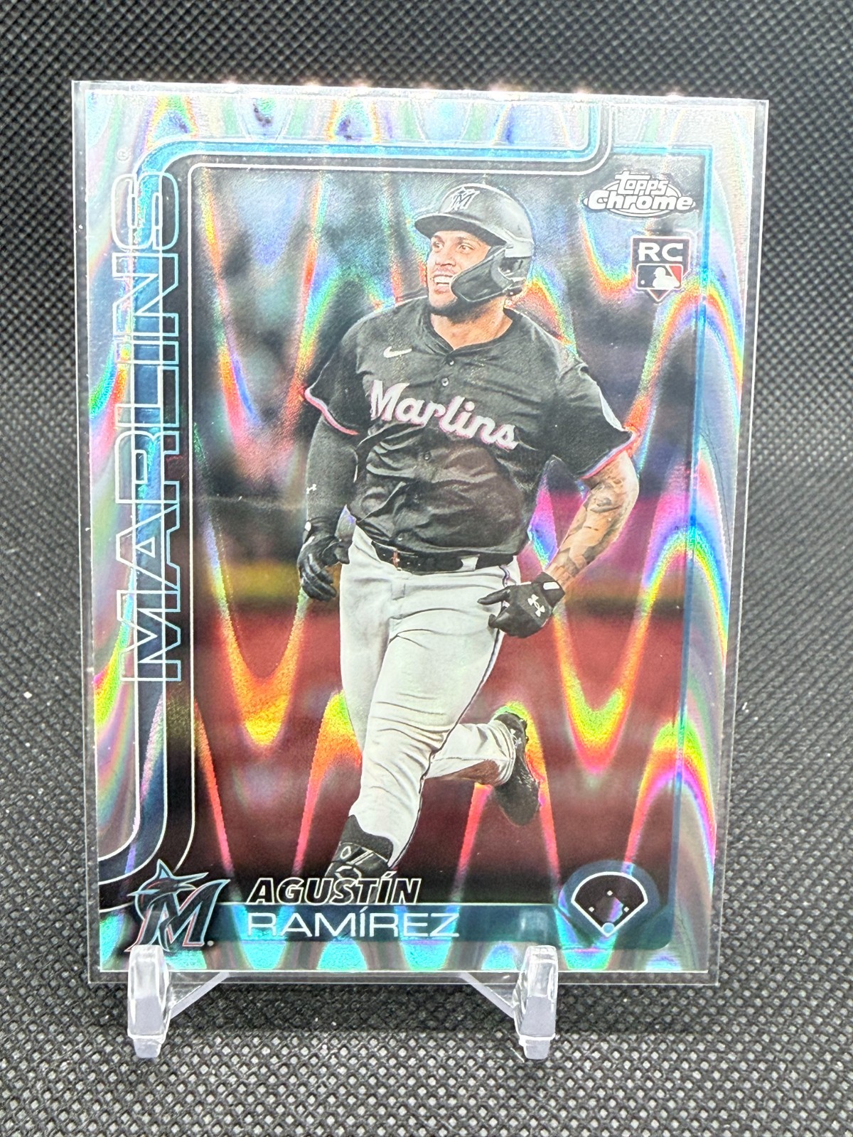 2025 Topps Chrome Update RAYWAVE Agustin Ramirez ROOKIE #USC200 - Miami Marlins