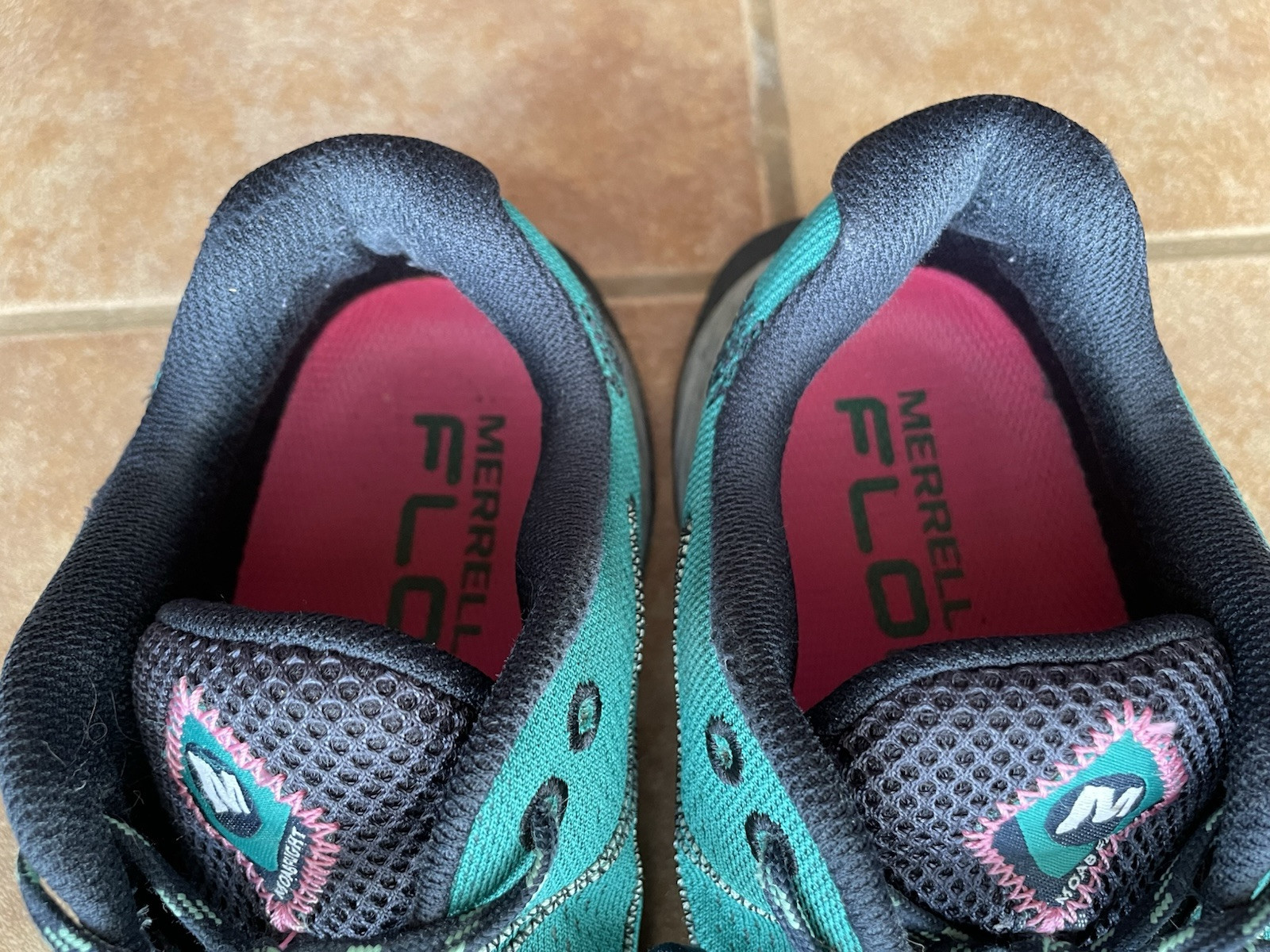 Scarpe Merrell donna 9 5 verde marino Moab volo trail corsa escursionismo