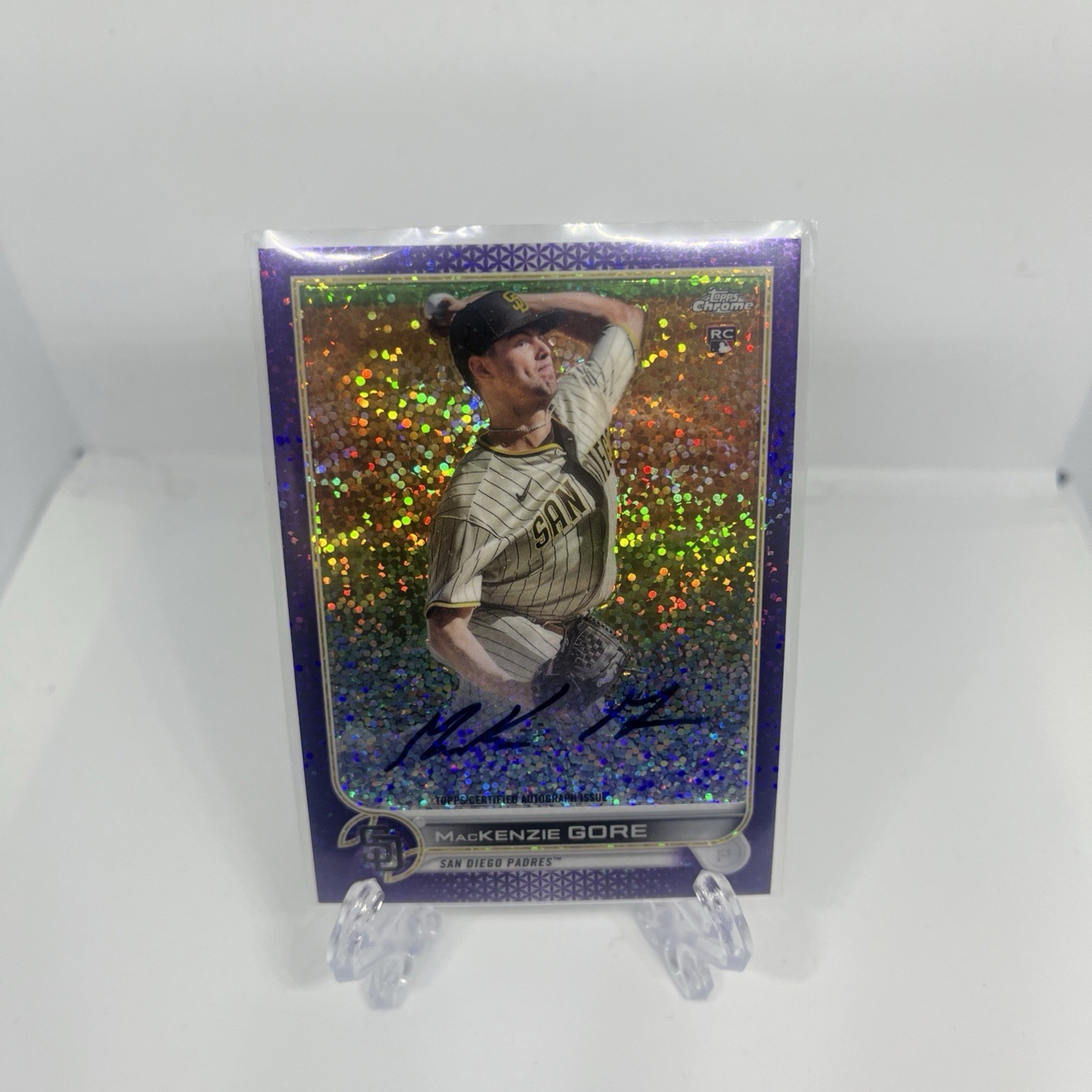 2022 Topps Chrome Rookie Auto Purple Speckle #RA-MG MacKenzie Gore /299