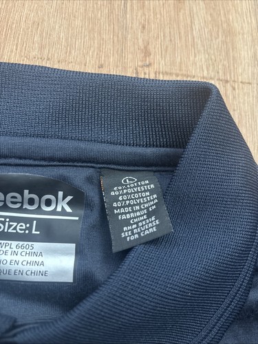 Polo da golf Reebok Tournament con sponsor. Uomo L. Blu Navy. - Foto 6 di 10