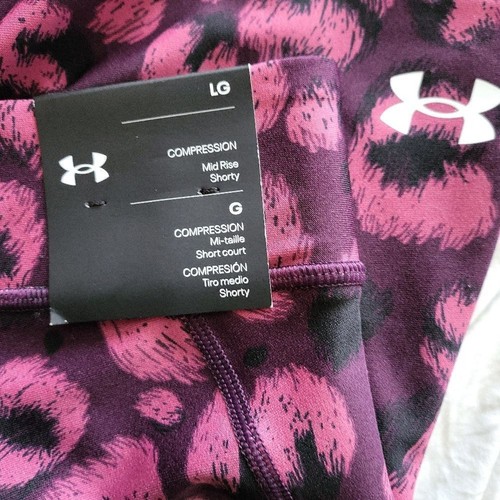 NWT UNDER ARMOUR Women's Mid Rise 3” UA Animal Print Shorts Size XS - Picture 5 of 6