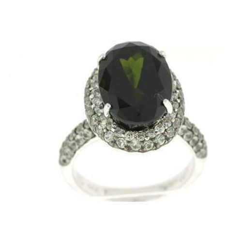 Le Vian 14K White Gold Cocktail Ring for Her 8.37 cts Tourmaline Diamonds Size 7