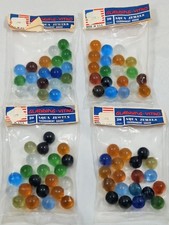 Lot Of 4 - Sealed - Vintage Vitro Aqua Jewels Tournament Grade Marbles
