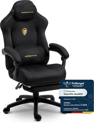 Dowinx Gaming Stuhl Ergonomisch Mit Lendenkissen, Höhenverstellbare Kopfstütze,