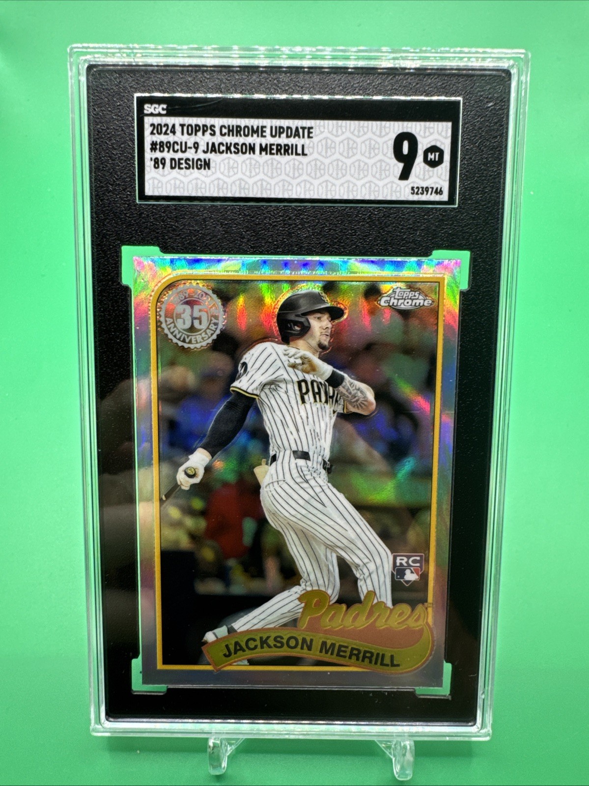 2024 Topps Chrome Update - 1989 Topps Baseball #89CU-9 Jackson Merrill SGC 9