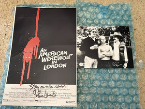 SEAN CUNNINGHAM SIGNED 8x10 PHOTO FRIDAY THE 13th BECKETT  COA BONUS JOHN LANDIS