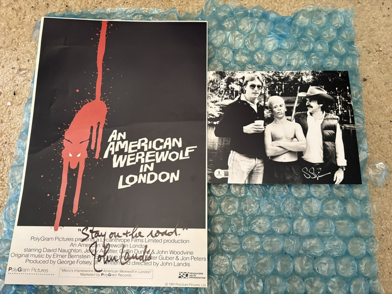SEAN CUNNINGHAM SIGNED 8x10 PHOTO FRIDAY THE 13th BECKETT  COA BONUS JOHN LANDIS
