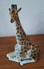 1970's Lomonosov Porcelain Seated Giraffe Ornament made in the USSR