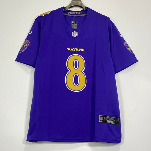Lamar Jackson Embroidered #8 Men's Jersey, Size: S-4XL, Purple