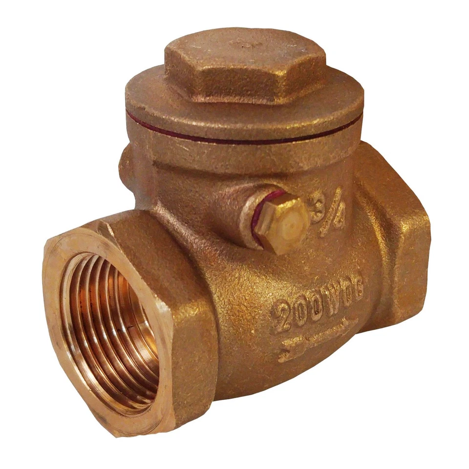 3/4" Brass Swing Check Valve Lead Free FIP Threaded Ends - Image 2 of 2