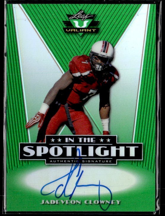 Jadeveon Clowney Leaf Valiant in the Spotlight Autographs #SJC1 Base