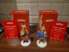 ROYAL DOULTON  WINTER & SUMMER LAPLAND BUNNYKINS BOXED  special signed edition