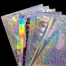 10PCS DIY Fishing Lure Stickers 20x10cm Laser Waterproof Adhesive Sticker