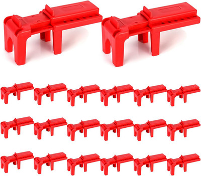 Ball Valve Lockout, Safety Lock, 1/2'' - 2-1/2'' Diameter, 20 Pack, Red